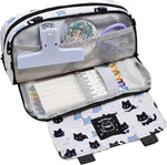 Trousse chat kawaii grande capacité avec compartiments intérieurs