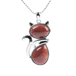 Pendentif Chat Agate (Rouge)