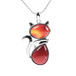 Pendentif Chat Agate (Flamme)