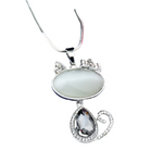 Pendentif Chat Coeur de Pierre