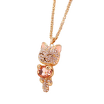 Pendentif Chat Souriant Rose