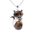 Pendentif Chat Agate (Café)