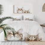 Housse de Couette Chat Discret