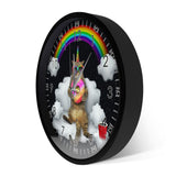 Horloge Chat Arc en Ciel