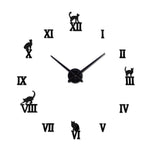 Horloge Chat Sombre