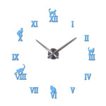 Horloge Chat Bleu Ciel