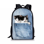 Cartable Chat Poche