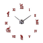 Horloge Chat Rouge