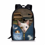 Cartable Chat Yeux Bicolore