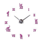 Horloge Chat Rose