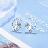 Boucles d'Oreilles Chat Histoire Nocturne