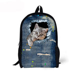 Cartable Chat Jeans