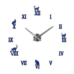 Horloge Chat Bleu