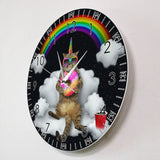 Horloge Chat Arc en Ciel