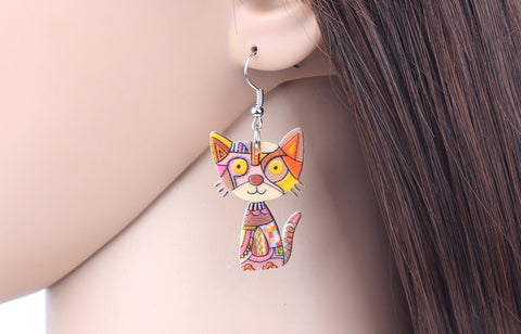 Boucles d'oreilles chats