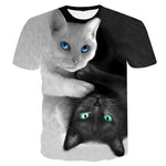 T-Shirt Chat Bicolore