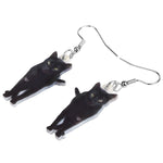 Boucles d'Oreilles Chat Noir