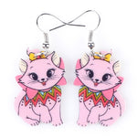 Boucles d'Oreilles Chat Marie (Rose)